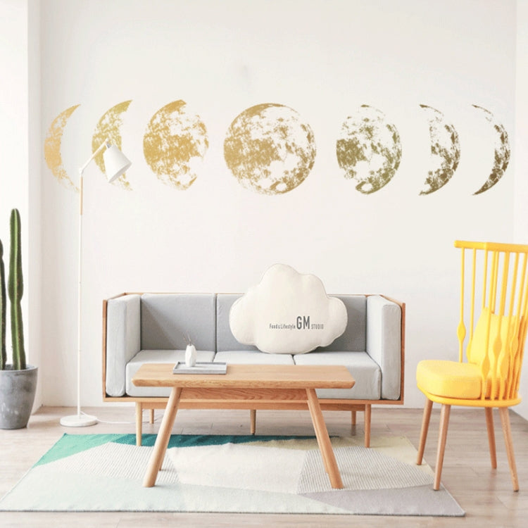 อิงค์เจ็ทสติ๊กเกอร์ติดผนัง Moon วอลล์เปเปอร์ Space Moon สติ๊กเกอร์ติดผนัง Simple Crescent