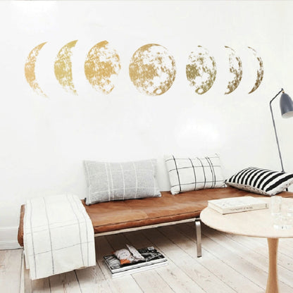 อิงค์เจ็ทสติ๊กเกอร์ติดผนัง Moon วอลล์เปเปอร์ Space Moon สติ๊กเกอร์ติดผนัง Simple Crescent