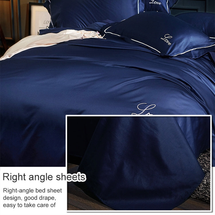 ผ้าไหมสี่ชิ้นผ้าปูที่นอนคู่Nude Sleepingผ้านวมคลุมผ้าไหมน้ำแข็งผ้าปูที่นอน, 2.0M Bed