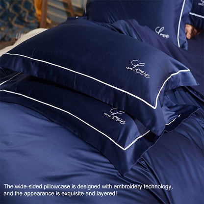 ผ้าไหมสี่ชิ้นผ้าปูที่นอนคู่Nude Sleepingผ้านวมคลุมผ้าไหมน้ำแข็งผ้าปูที่นอน, 2.0M Bed