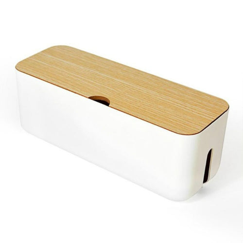 กล่องเก็บสายไฟกรณีป้องกันฝุ่น Charger SOCKET Organizer เดสก์ท็อปเครือข่าย Line Storage Bin