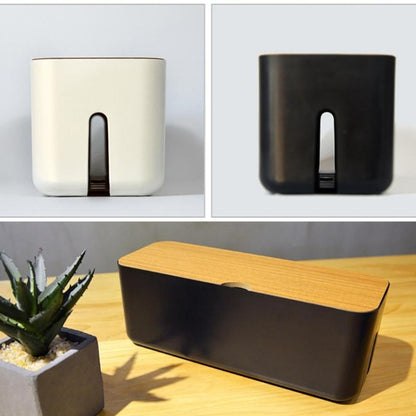 กล่องเก็บสายไฟกรณีป้องกันฝุ่น Charger SOCKET Organizer เดสก์ท็อปเครือข่าย Line Storage Bin