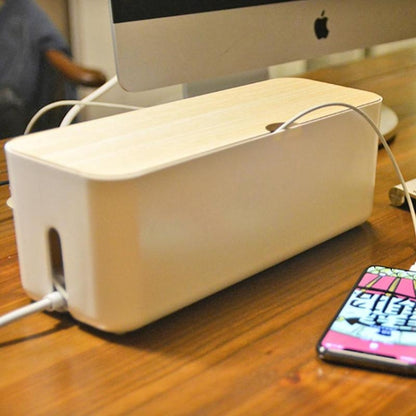 กล่องเก็บสายไฟกรณีป้องกันฝุ่น Charger SOCKET Organizer เดสก์ท็อปเครือข่าย Line Storage Bin