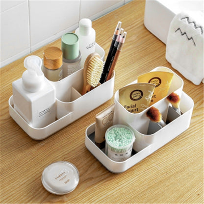 K204 Creative พลาสติกที่ถอดออกได้ Grid Finishing เครื่องสำอาง Desktop Rack Storage Box