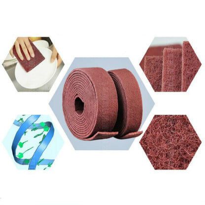 10 ชิ้นไนลอน Emery Scouring Pad สแตนเลสขัดสนิมครัวจานทำความสะอาด Rag, 7 cm x 5.7 m, 9 cm x 1 m, 9 cm x 5.7 m, 9 cm x 20 m