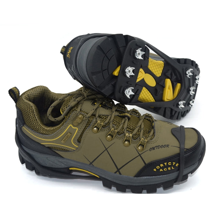 8 ฟัน Ice Claw รองเท้ากันลื่นกลางแจ้งสำหรับพื้นหิมะน้ำแข็ง, M（35-40 Yards）, L（41-45 Yards）