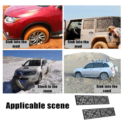 1 คู่รถ Off-Road แผ่นยางแผ่นลื่นไถล Self-Rescue Off-Road อุปกรณ์สำหรับหิมะและโคลน, Self-Rescue Off-Road Equipment
