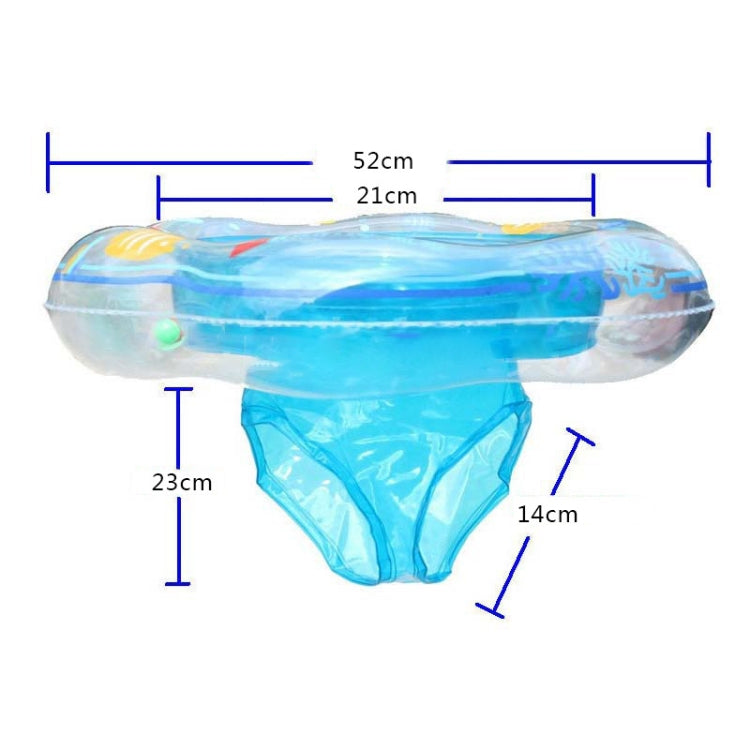 แหวนว่ายน้ำใต้วงแขนคู่หนา PVC สำหรับทารก Intime, Double Underarm Swimming Ring(Blue)