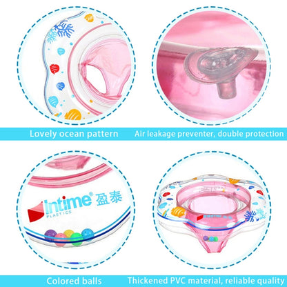 แหวนว่ายน้ำใต้วงแขนคู่หนา PVC สำหรับทารก Intime, Double Underarm Swimming Ring(Blue)