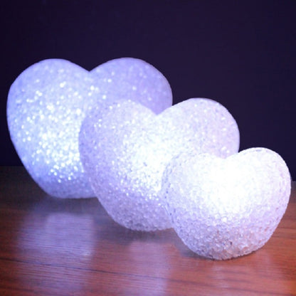 ตกแต่งในร่ม LED Night Light โรแมนติก 3D Love Heart วันวาเลนไทน์งานแต่งงานตกแต่ง, 8cm White Heart