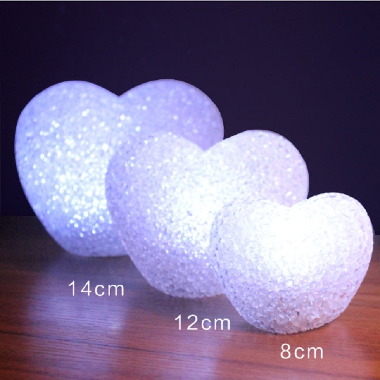 ตกแต่งในร่ม LED Night Light โรแมนติก 3D Love Heart วันวาเลนไทน์งานแต่งงานตกแต่ง, 8cm White Heart