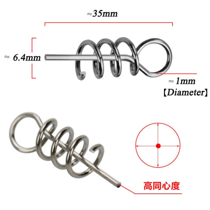 Luya อุปกรณ์เสริมสปริงพินสำหรับล็อคเหยื่ออ่อน, 3.5CM 50 PCS