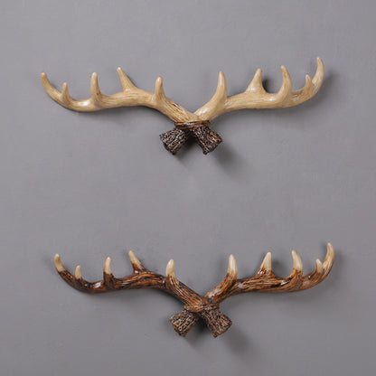 เรซิ่น Antler Wall ตกแต่งแขวนผนังห้องนั่งเล่นหน้าแรก Entrance Wall Coat Hook