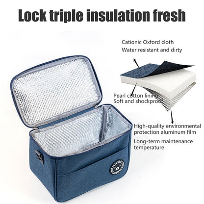 กล่องอาหารกลางวันเก็บความร้อนกระเป๋าทนทานกันน้ำ Office Cooler กล่องอาหารกลางวันพร้อมสายคล้อง, S, M, L