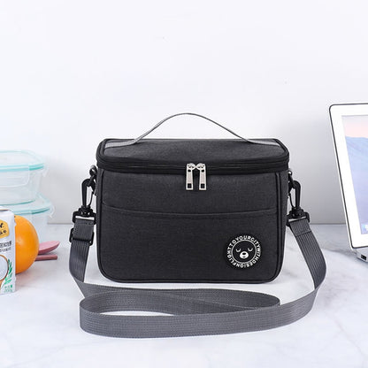 กล่องอาหารกลางวันเก็บความร้อนกระเป๋าทนทานกันน้ำ Office Cooler กล่องอาหารกลางวันพร้อมสายคล้อง, S, M, L