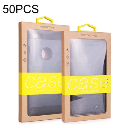 50 ชิ้นกระดาษคราฟท์ซองหนังกรณีบรรจุภัณฑ์กล่องโทรศัพท์, L 5.8-6.7 Inch, S 4.7 Inch