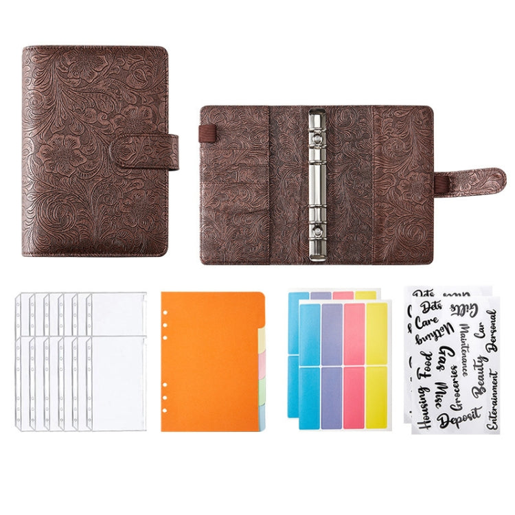YMX-007 สมุดโน๊ต Binder Budget หนัง PU คู่มือรุ่นนูน, A6, A5