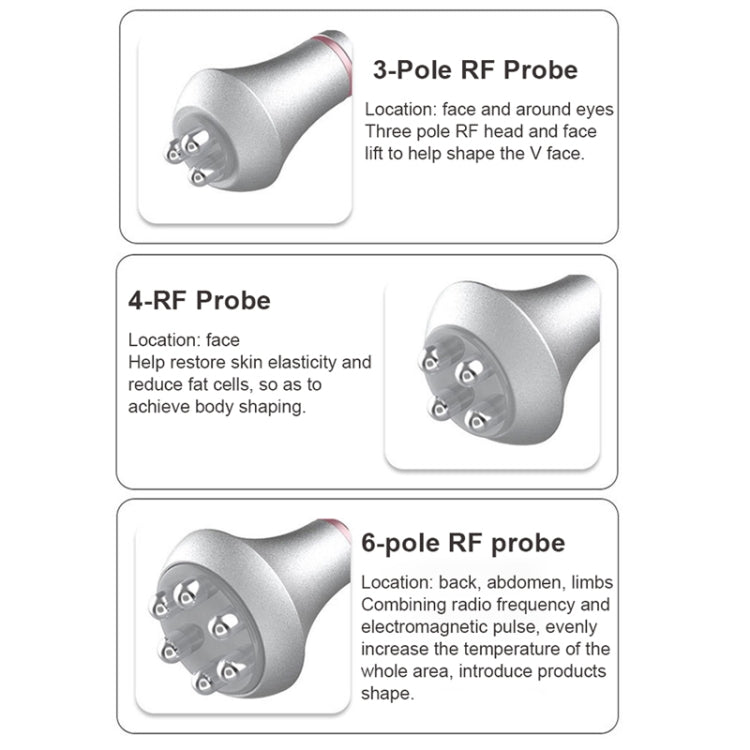 6 In 1 80K อัลตราโซนิก Cavitation สูญญากาศวิทยุความถี่ Lipo เครื่องเลเซอร์กระชับสัดส่วน, US Plug, EU Plug, UK Plug, AU plug