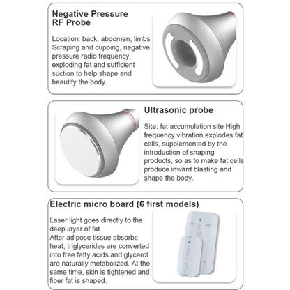 6 In 1 80K อัลตราโซนิก Cavitation สูญญากาศวิทยุความถี่ Lipo เครื่องเลเซอร์กระชับสัดส่วน, US Plug, EU Plug, UK Plug, AU plug