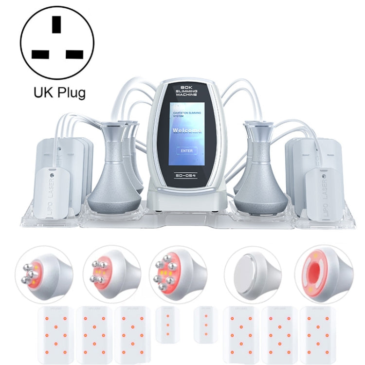 6 In 1 80K อัลตราโซนิก Cavitation สูญญากาศวิทยุความถี่ Lipo เครื่องเลเซอร์กระชับสัดส่วน, US Plug, EU Plug, UK Plug, AU plug