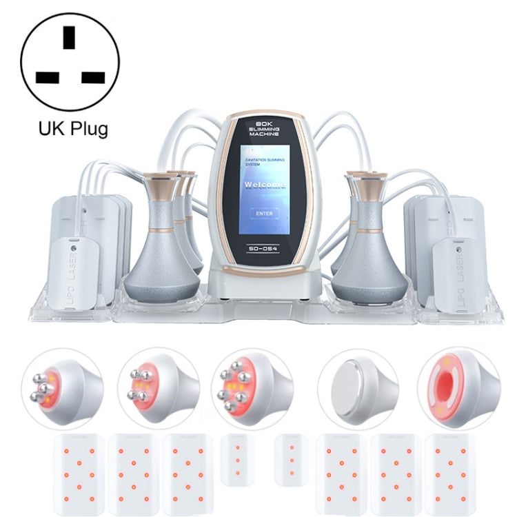 6 In 1 80K อัลตราโซนิก Cavitation สูญญากาศวิทยุความถี่ Lipo เครื่องเลเซอร์กระชับสัดส่วน, US Plug, EU Plug, UK Plug, AU plug