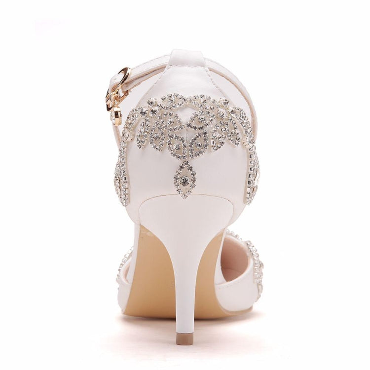 Rhinestone Stiletto รองเท้าส้นสูงชี้, 34, 35, 36, 37, 38, 39, 40, 41, 42