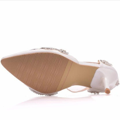 Rhinestone Stiletto รองเท้าส้นสูงชี้, 34, 35, 36, 37, 38, 39, 40, 41, 42