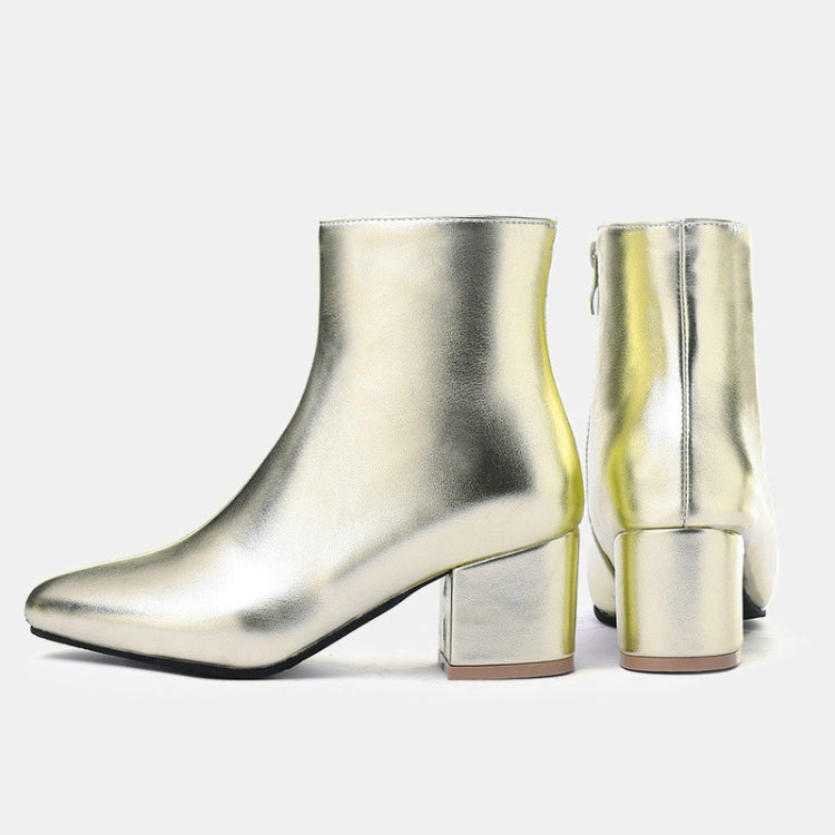ฤดูใบไม้ร่วงฤดูหนาว Glitter Square Heel Pointed Low-Top รองเท้าผู้หญิง, 32, 33, 34, 35, 36, 37, 38, 39, 40, 41, 42, 43, 44, 45