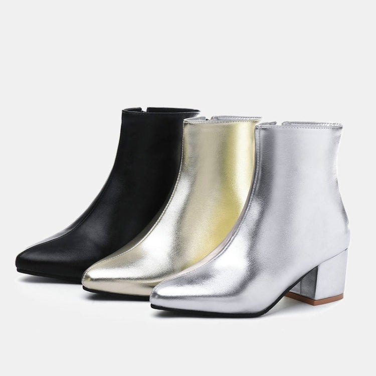 ฤดูใบไม้ร่วงฤดูหนาว Glitter Square Heel Pointed Low-Top รองเท้าผู้หญิง, 32, 33, 34, 35, 36, 37, 38, 39, 40, 41, 42, 43, 44, 45