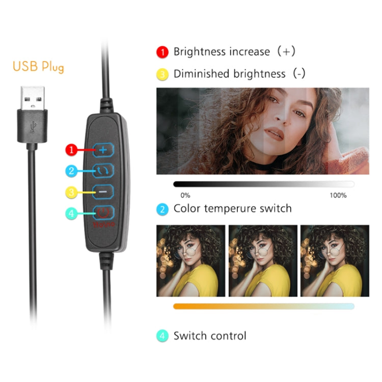 6 นิ้ว 3200-5500K การถ่ายภาพอุณหภูมิสามสีจอแบน Live Fill Light, Spec:, Small Tripod, 30cm Bracket, 42CM Bracket, 0.5m Bracket, 0.5m Bracket +Bluetooth RC, 2.1m Bracket, 2.1m Bracket+Bluetooth RC, Overhead Bracket