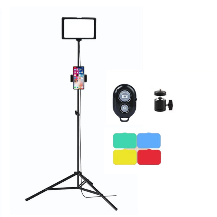 6 นิ้ว 3200-5500K การถ่ายภาพอุณหภูมิสามสีจอแบน Live Fill Light, Spec:, Small Tripod, 30cm Bracket, 42CM Bracket, 0.5m Bracket, 0.5m Bracket +Bluetooth RC, 2.1m Bracket, 2.1m Bracket+Bluetooth RC, Overhead Bracket