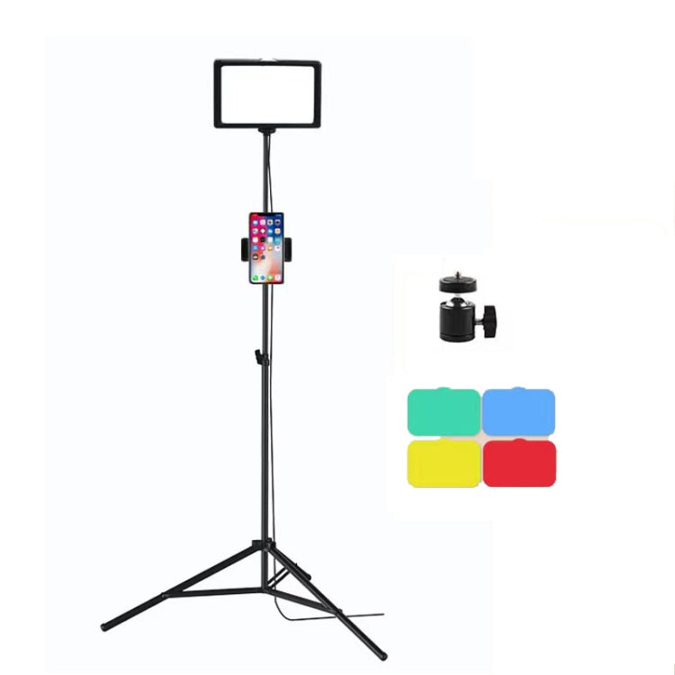 6 นิ้ว 3200-5500K การถ่ายภาพอุณหภูมิสามสีจอแบน Live Fill Light, Spec:, Small Tripod, 30cm Bracket, 42CM Bracket, 0.5m Bracket, 0.5m Bracket +Bluetooth RC, 2.1m Bracket, 2.1m Bracket+Bluetooth RC, Overhead Bracket