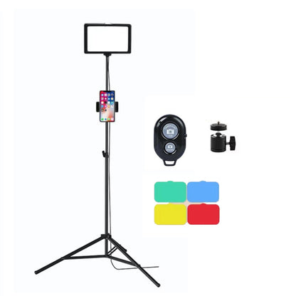 6 นิ้ว 3200-5500K การถ่ายภาพอุณหภูมิสามสีจอแบน Live Fill Light, Spec:, Small Tripod, 30cm Bracket, 42CM Bracket, 0.5m Bracket, 0.5m Bracket +Bluetooth RC, 2.1m Bracket, 2.1m Bracket+Bluetooth RC, Overhead Bracket