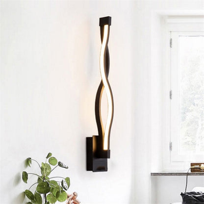 Simple Led ทางเดินห้องนอนโคมไฟติดผนังข้างเตียง, Black