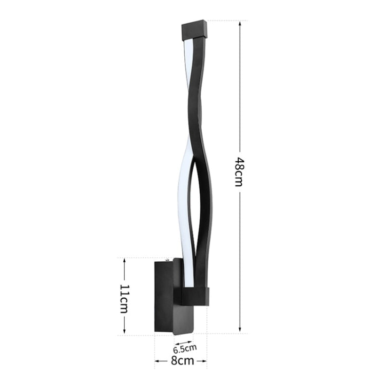 Simple Led ทางเดินห้องนอนโคมไฟติดผนังข้างเตียง, Black