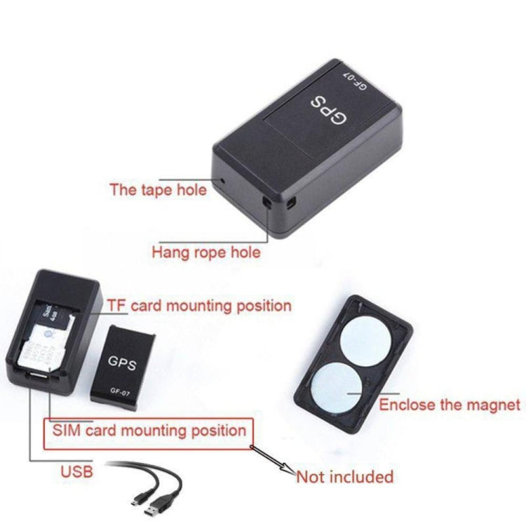 GF07 Locator Mini GPS Trackingการดูดซับตำแหน่งแม่เหล็กที่แข็งแกร่งป้องกันการสูญหายอุปกรณ์ควบคุมเสียงบันทึกได้, GF07