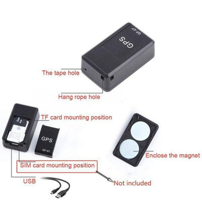 GF07 Locator Mini GPS Trackingการดูดซับตำแหน่งแม่เหล็กที่แข็งแกร่งป้องกันการสูญหายอุปกรณ์ควบคุมเสียงบันทึกได้, GF07