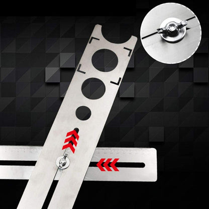 กระเบื้อง Universal Hole Positioner มัลติฟังก์ชั่นการเจาะหินอ่อนการวัดอุปกรณ์วัดกระเบื้องพื้นผนังปรับได้, Tile Universal Hole Positioner