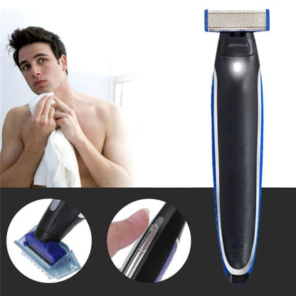 เครื่องโกนหนวดไฟฟ้าแบบชาร์จไฟได้สำหรับผู้ชาย, Black + Blue