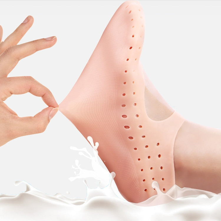 ซิลิโคนเรือใบถุงเท้าส้นเท้า Anti-Cracking Sleeve Anti-drying Beach Home ถุงเท้า, S(33-35), M(36-38), L(39-41)