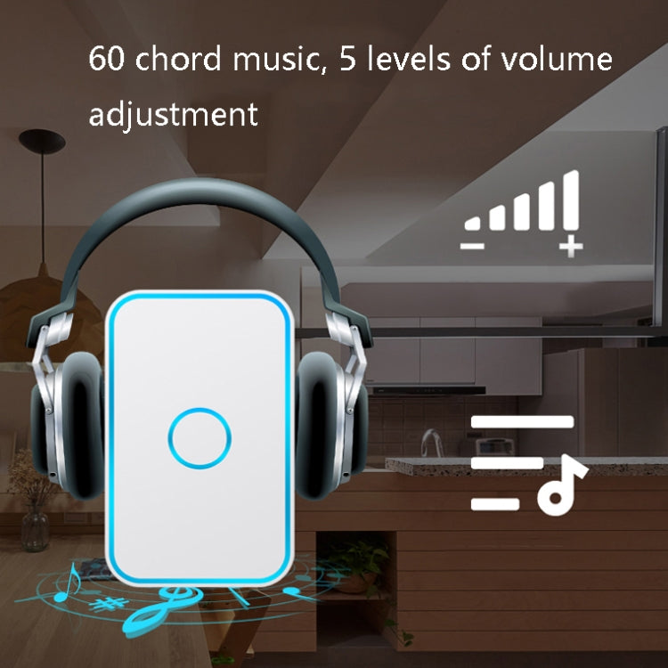 CACAZI A78 ออดไร้สายระยะไกลอัจฉริยะ รีโมทคอนโทรล ออดอิเล็กทรอนิกส์, US Plug, EU Plug, UK Plug