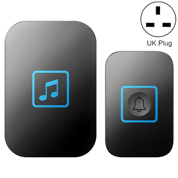 CACAZI A86 เพลงอิเล็กทรอนิกส์ รีโมทคอนโทรล ออดหนึ่งสำหรับหนึ่งออดไร้สาย AC, US Plug, UK Plug, EU Plug