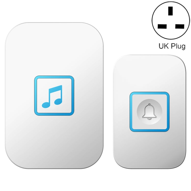 CACAZI A86 เพลงอิเล็กทรอนิกส์ รีโมทคอนโทรล ออดหนึ่งสำหรับหนึ่งออดไร้สาย AC, US Plug, UK Plug, EU Plug