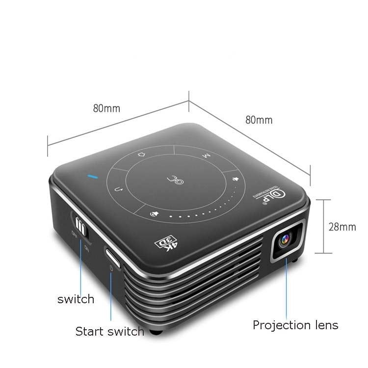 P11 4K HD DLP มินิโปรเจคเตอร์ 3D 4G + 32G Smart Micro สะดวกโปรเจคเตอร์, UK Plug, AU Plug