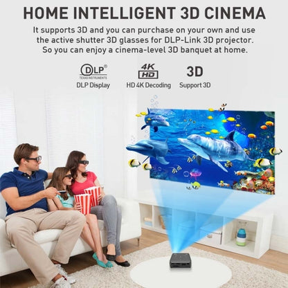 P11 4K HD DLP มินิโปรเจคเตอร์ 3D 4G + 32G Smart Micro สะดวกโปรเจคเตอร์, UK Plug, AU Plug