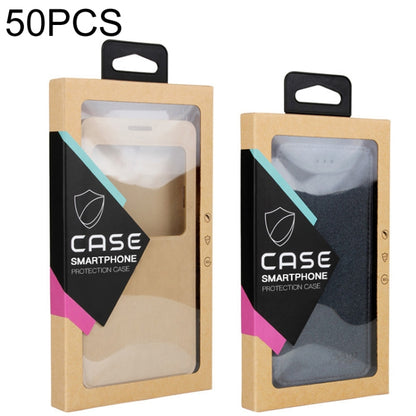 50 ชิ้นกระดาษคราฟท์ซองหนังกรณีบรรจุภัณฑ์กล่องโทรศัพท์, L 5.8-6.7 Inch, S 4.7 Inch