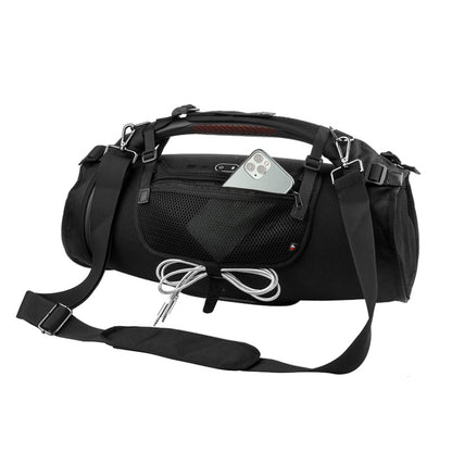 ลำโพงบลูทูธสายคล้องไหล่เดี่ยว + กระเป๋าโทรศัพท์ชุดสำหรับ JBL Boombox 1/2, Case + Phone Bag Black