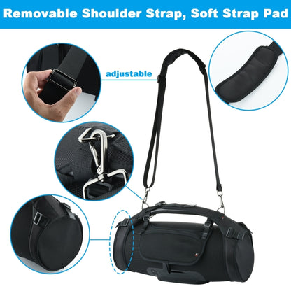 ลำโพงบลูทูธสายคล้องไหล่เดี่ยว + กระเป๋าโทรศัพท์ชุดสำหรับ JBL Boombox 1/2, Case + Phone Bag Black