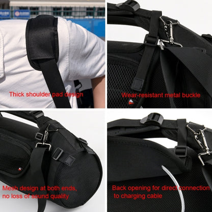 ลำโพงบลูทูธสายคล้องไหล่เดี่ยว + กระเป๋าโทรศัพท์ชุดสำหรับ JBL Boombox 1/2, Case + Phone Bag Black