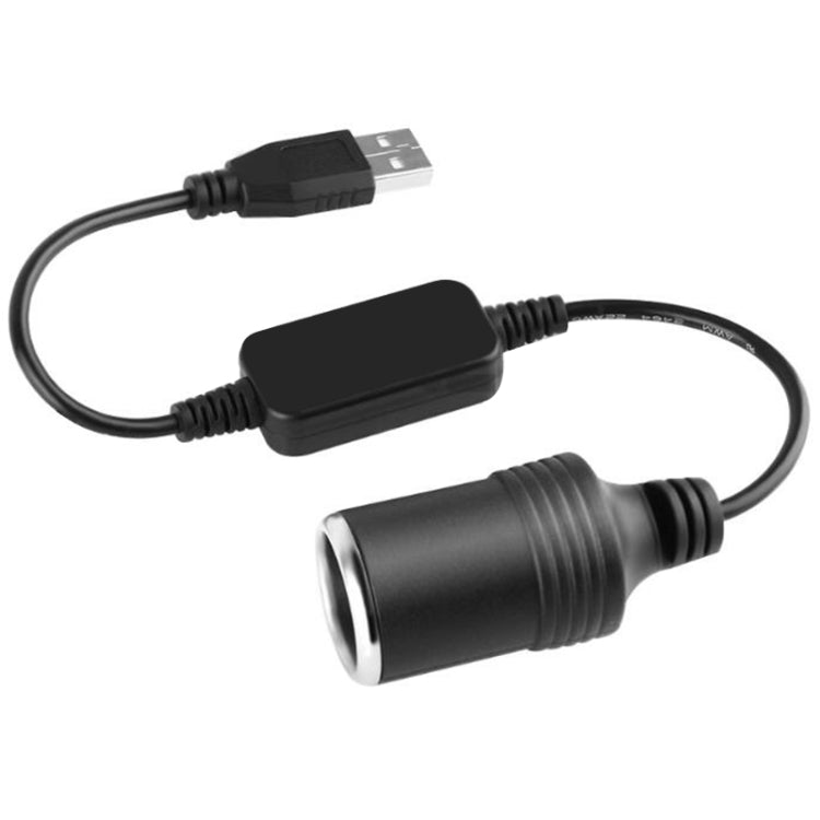 อะแดปเตอร์แปลงรถคอนโทรลเลอร์แบบมีสาย USB ไปยังซ็อกเก็ตไฟแช็ก 5V ถึง 12V Boost Power Adapter Cable, 30cm USB